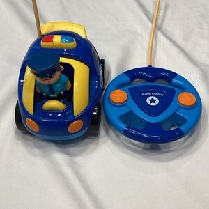 Remote Control Blue and Yellow Toy Car